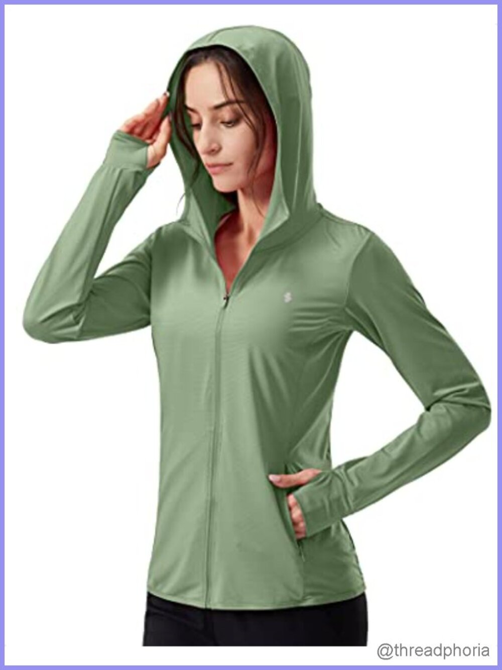 Women's UPF 50+ Sun Protection Hoodie Jacket Lightweight Long Sleeve